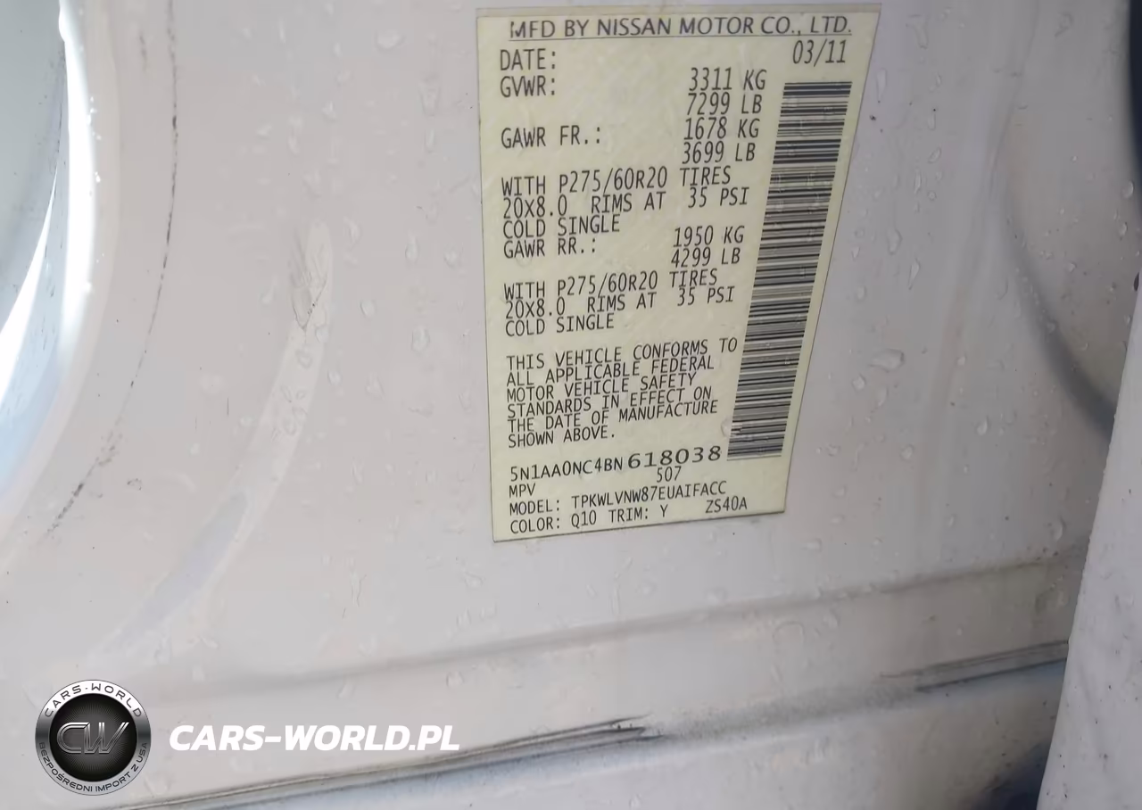 2011 Nissan Armada Platinum VIN:5N1AA0NC4BN618038 - 9
