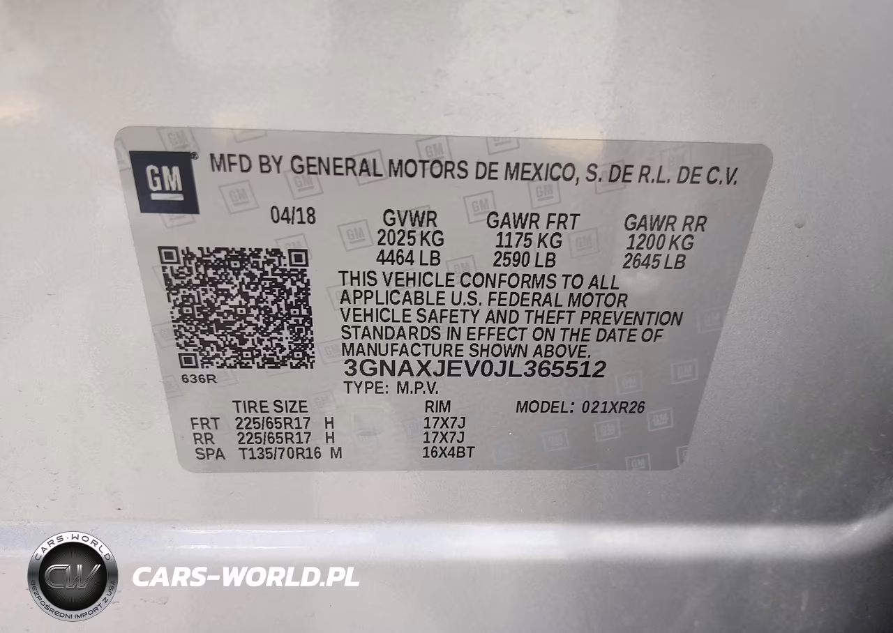 2018 Chevrolet Equinox Lt VIN:3GNAXJEV0JL365512 - 9