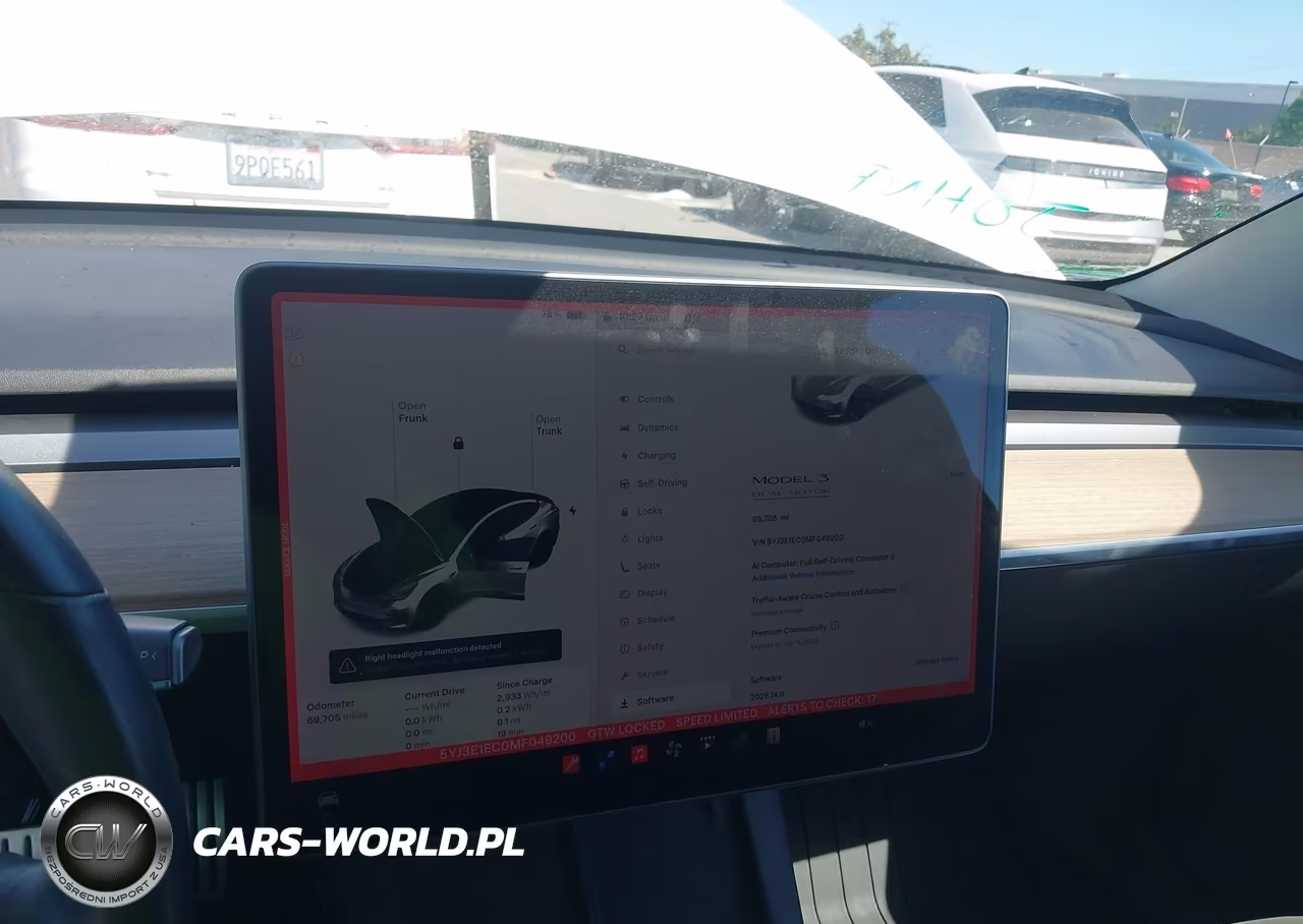 2021 Tesla Model 3 Performance Dual Motor All-Wheel Drive VIN:5YJ3E1EC0MF049200 - 19