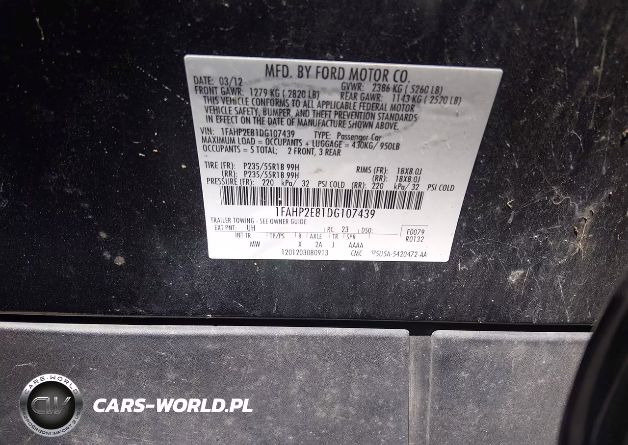 2013 Ford Taurus Sel VIN:1FAHP2E81DG107439 - 9