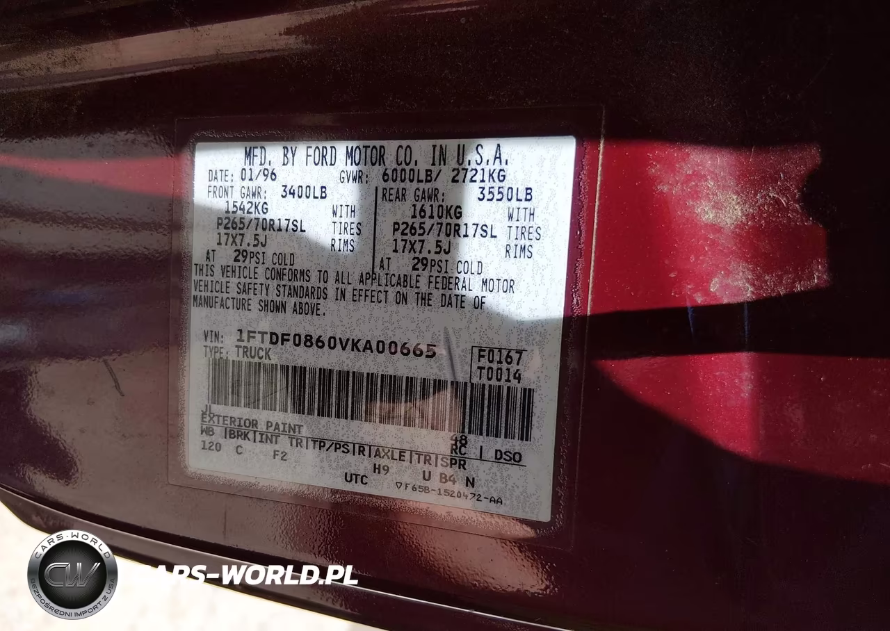 1997 Ford F-150 Lariat-Xl-Xlt VIN:1FTDF0860VKA00665 - 9