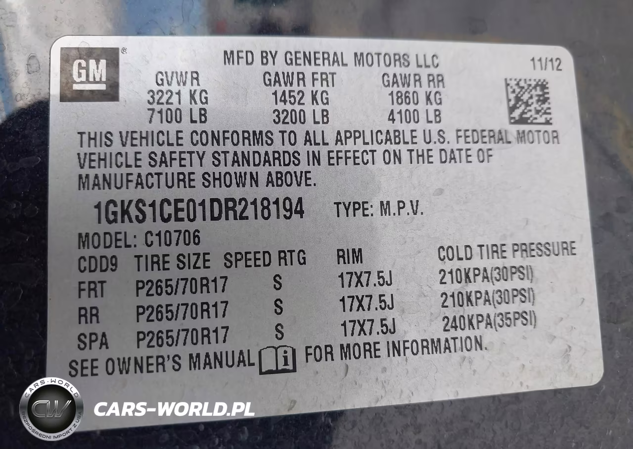 2013 GMC Yukon Slt VIN:1GKS1CE01DR218194 - 9