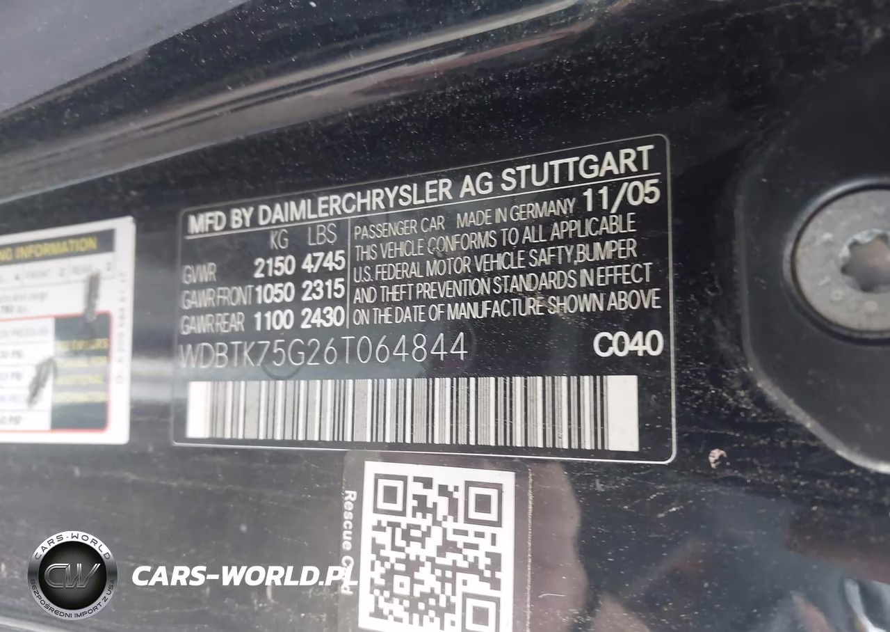 2006 Mercedes-Benz Clk 500 VIN:WDBTK75G26T064844 - 9