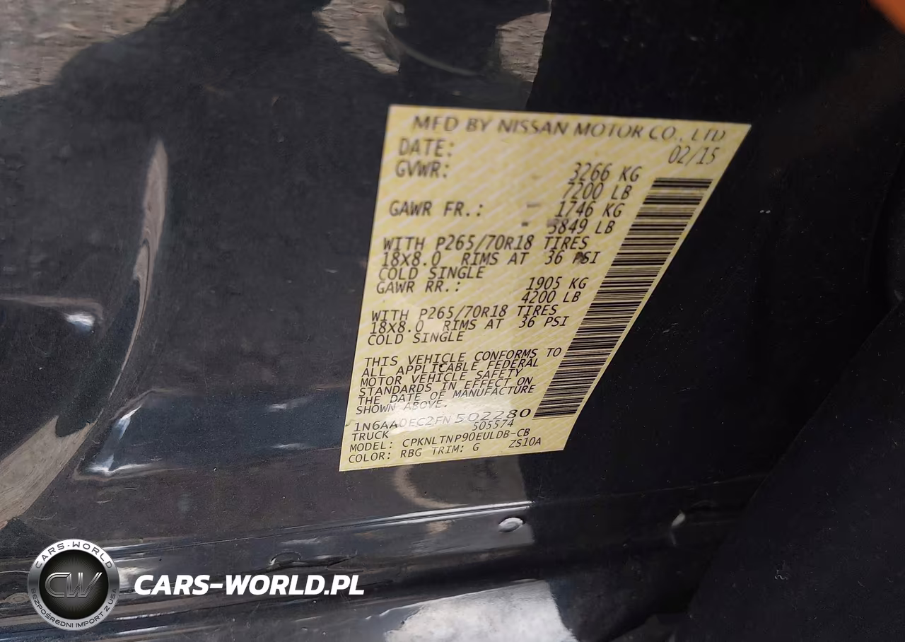 2015 Nissan Titan Sv VIN:1N6AA0EC2FN502280 - 9