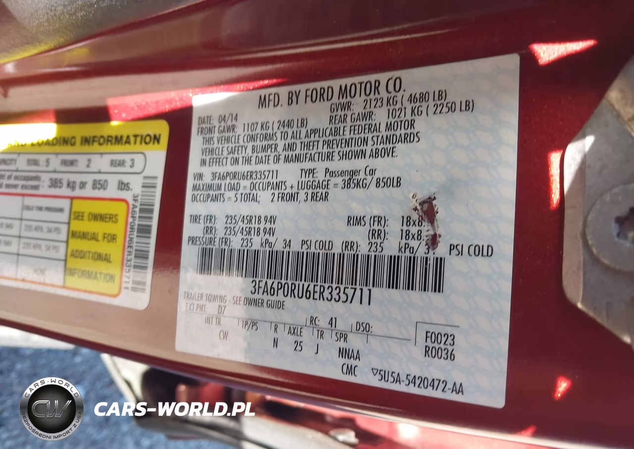 2014 Ford Fusion Hybrid Titanium VIN:3FA6P0RU6ER335711 - 9