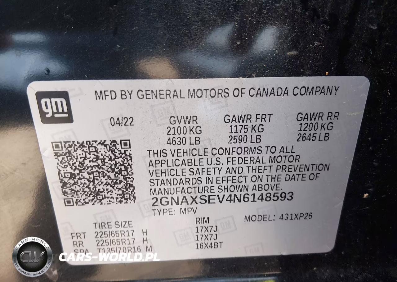 2022 Chevrolet Equinox Awd Ls VIN:2GNAXSEV4N6148593 - 9