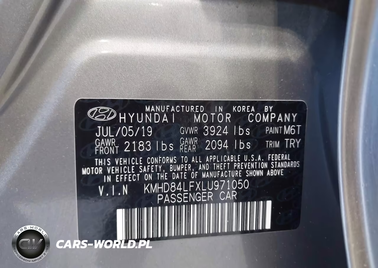 2020 Hyundai Elantra Sel VIN:KMHD84LFXLU971050 - 9