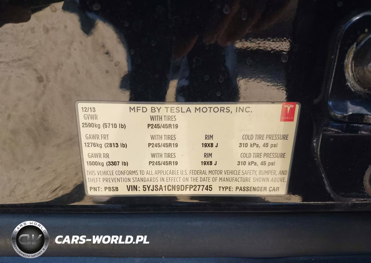2013 Tesla Model S VIN:5YJSA1CN9DFP27745 - 9