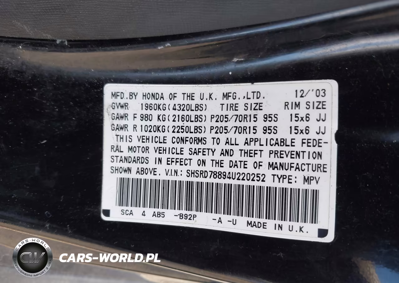 2004 Honda Cr-V Ex VIN:SHSRD78894U220252 - 9