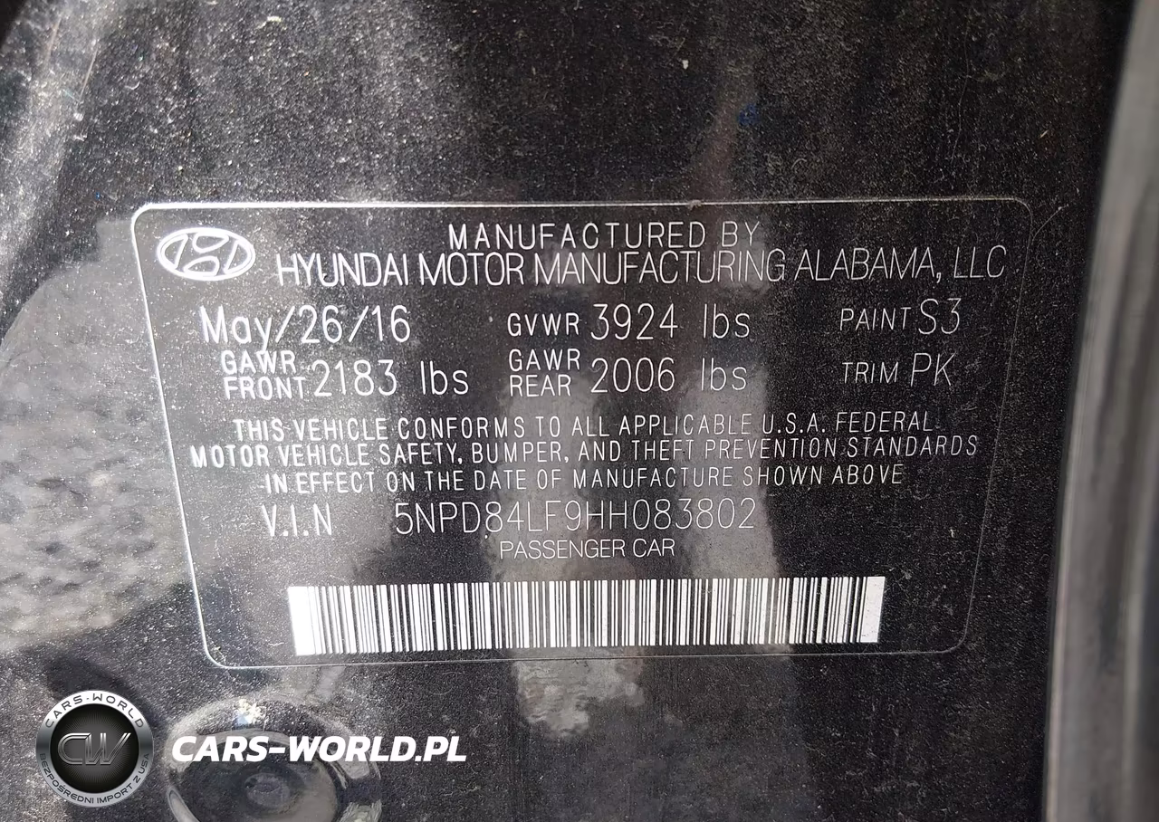 2017 Hyundai Elantra Se VIN:5NPD84LF9HH083802 - 9