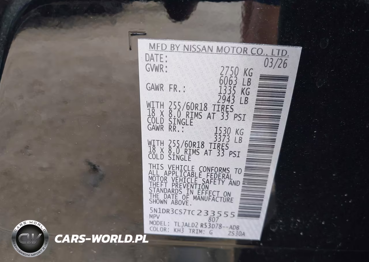 2026 Nissan Pathfinder Sl VIN:5N1DR3CS7TC233555 - 9