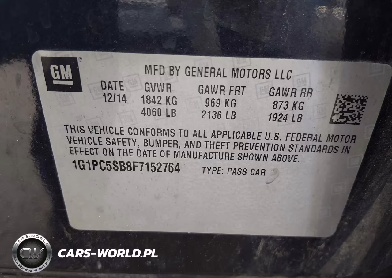 2015 Chevrolet Cruze 1Lt Auto VIN:1G1PC5SB8F7152764 - 9