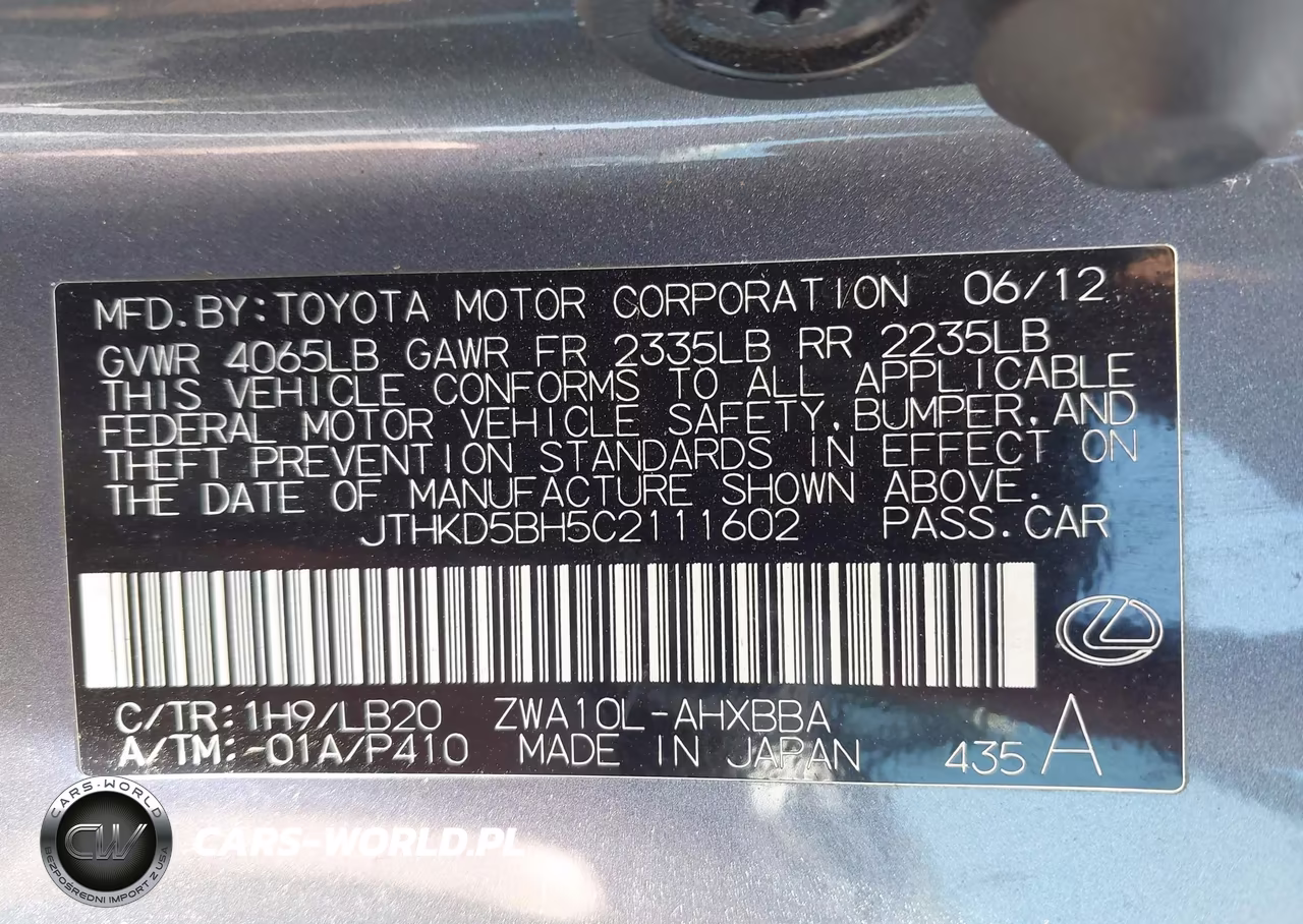2012 Lexus Ct 200H Premium VIN:JTHKD5BH5C2111602 - 9