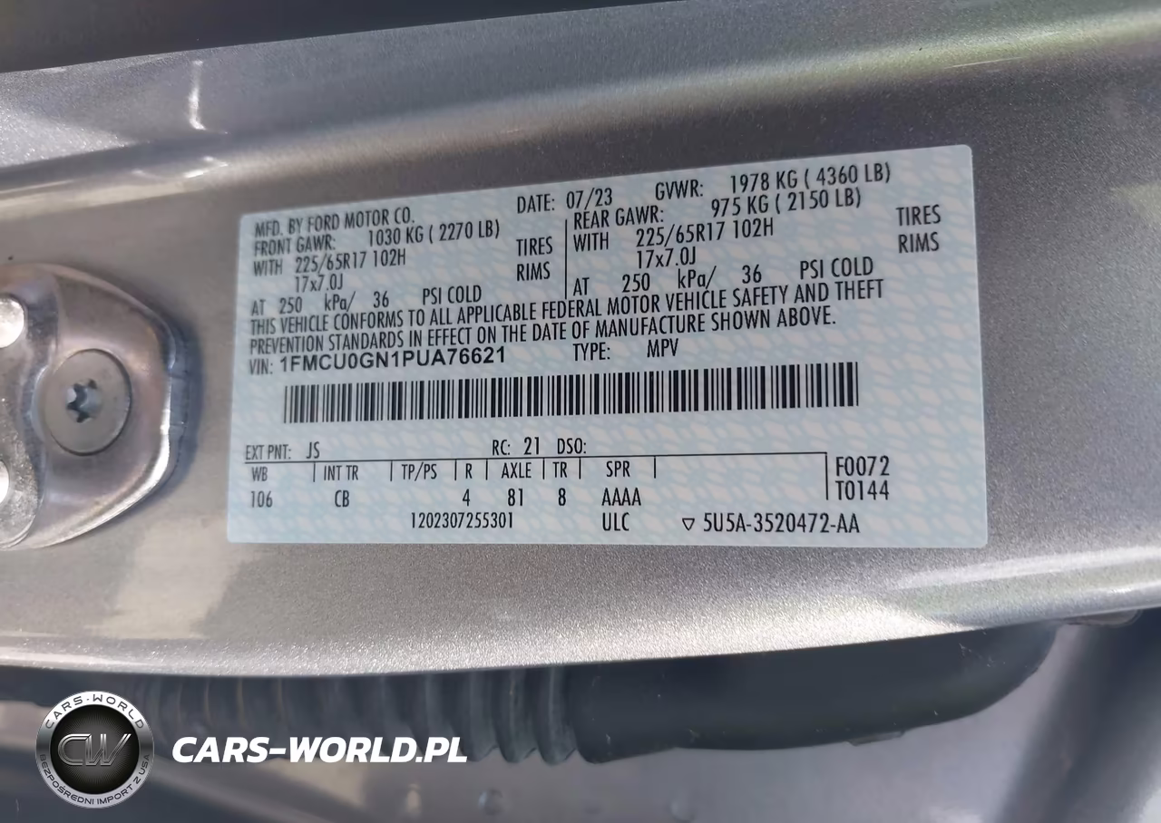 2023 Ford Escape Active VIN:1FMCU0GN1PUA76621 - 9