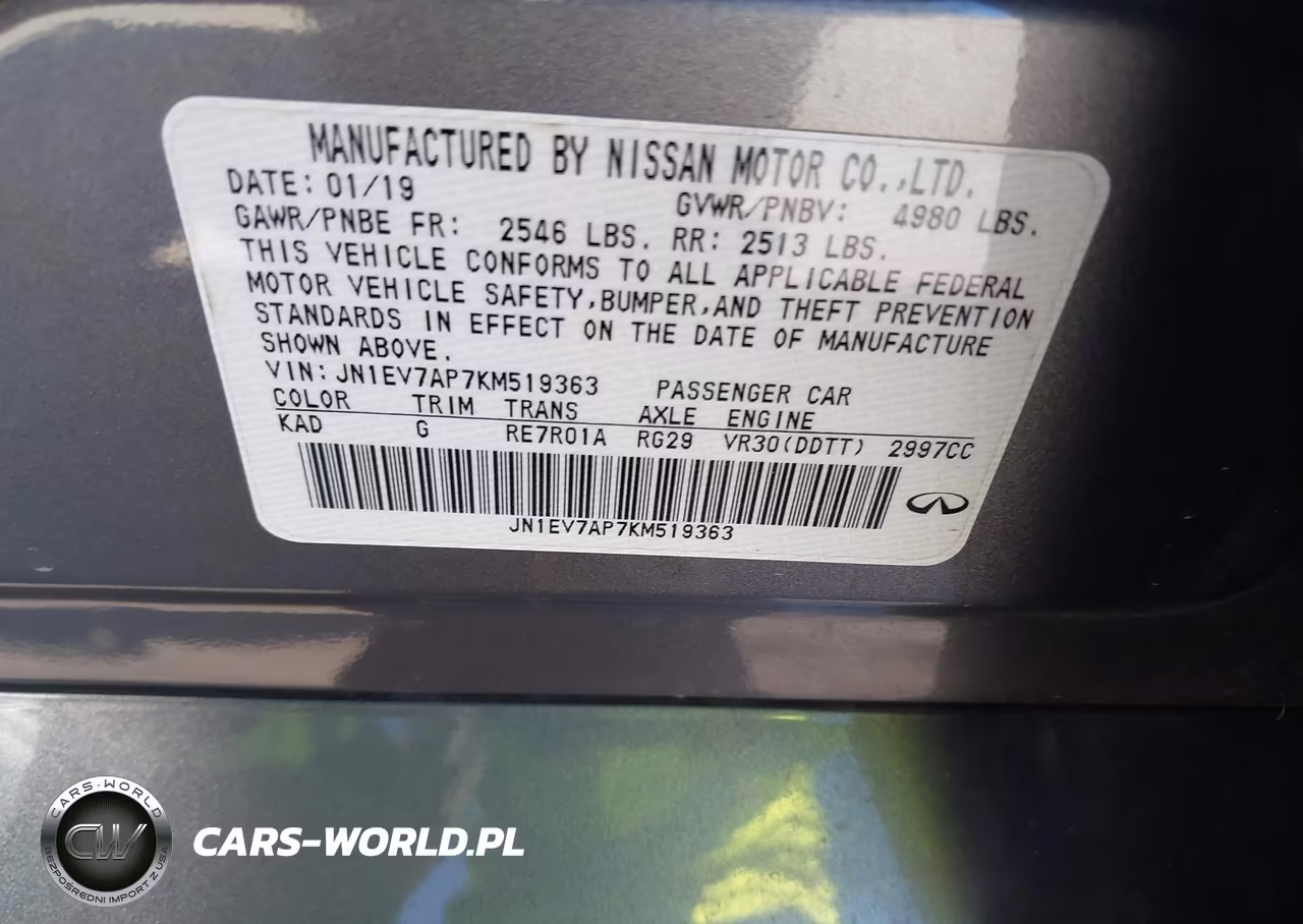 2019 Infiniti Q50 3.0T Sport VIN:JN1EV7AP7KM519363 - 9