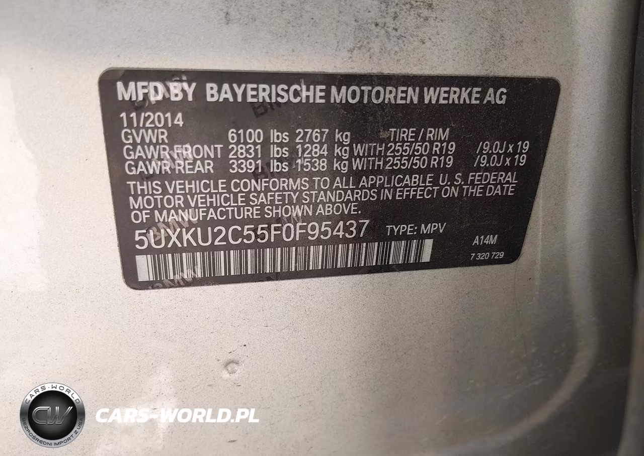 2015 BMW X6 xDrive35I VIN:5UXKU2C55F0F95437 - 9