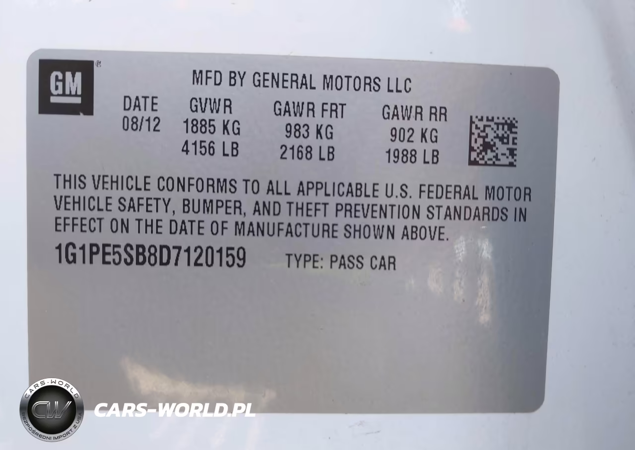 2013 Chevrolet Cruze 2Lt Auto VIN:1G1PE5SB8D7120159 - 9