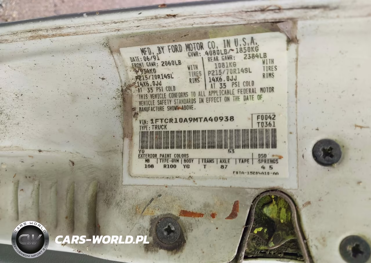 1991 Ford Ranger VIN:1FTCR10A9MTA40938 - 9