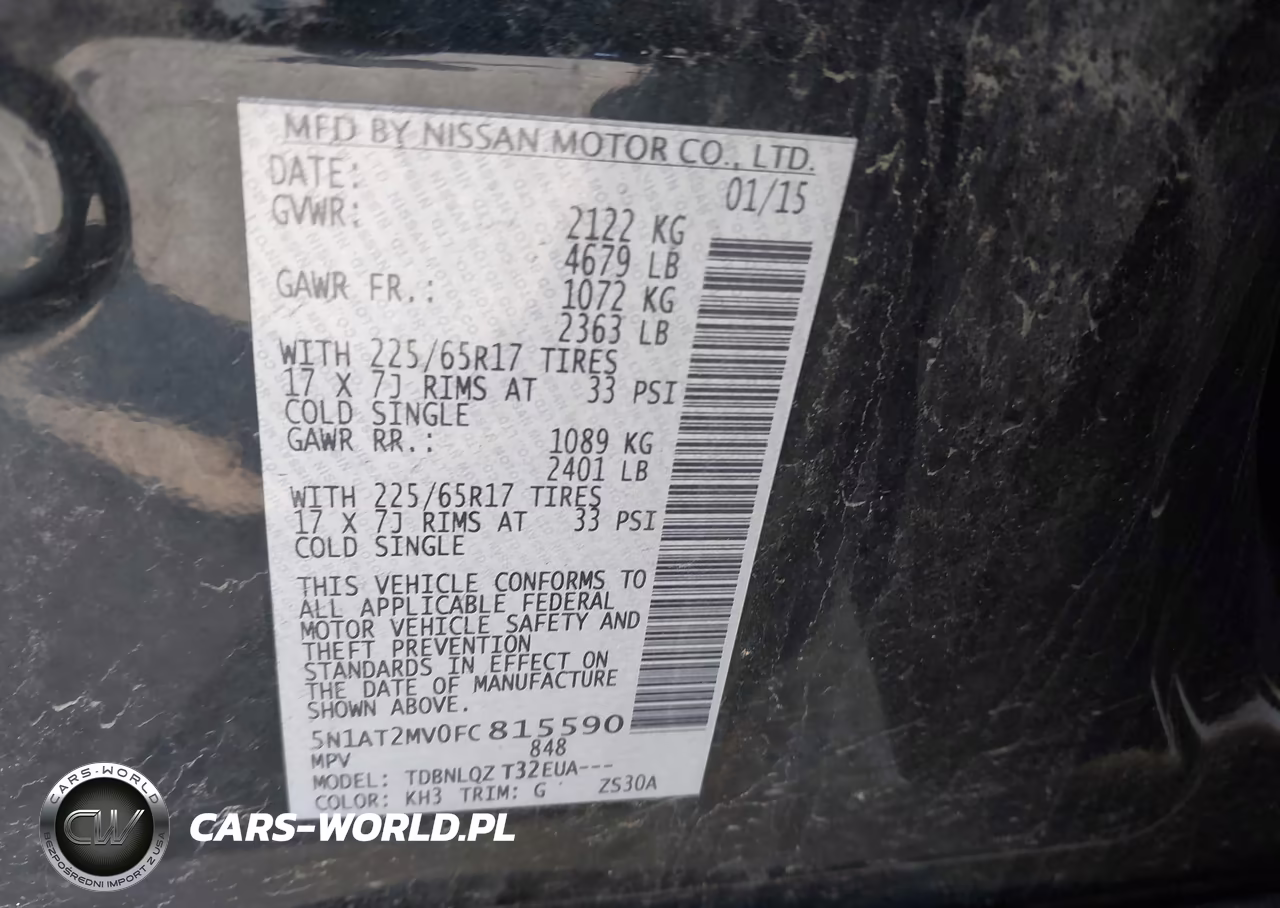 2015 Nissan Rogue Sv VIN:5N1AT2MV0FC815590 - 9