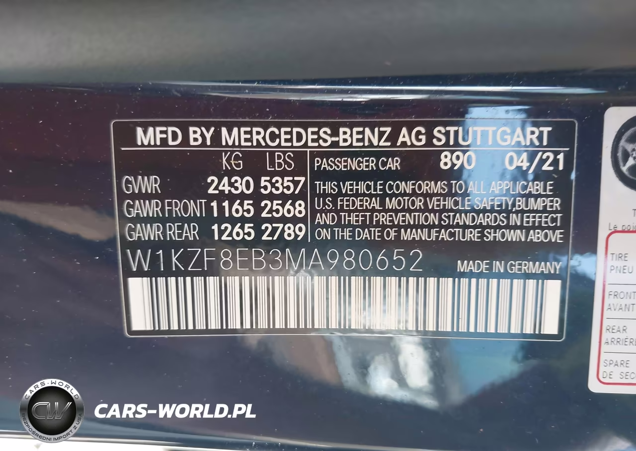 2021 Mercedes-Benz E 350 4Matic VIN:W1KZF8EB3MA980652 - 9