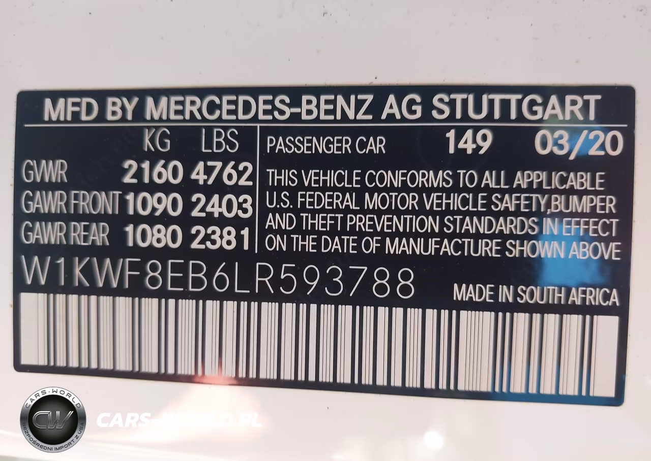 2020 Mercedes-Benz C 300 4Matic VIN:W1KWF8EB6LR593788 - 9