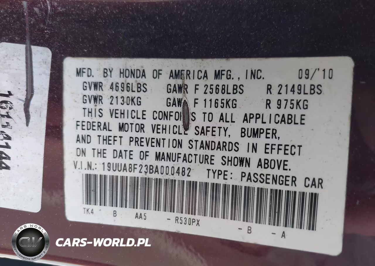 2011 Acura Tl 3.5 VIN:19UUA8F23BA000482 - 9