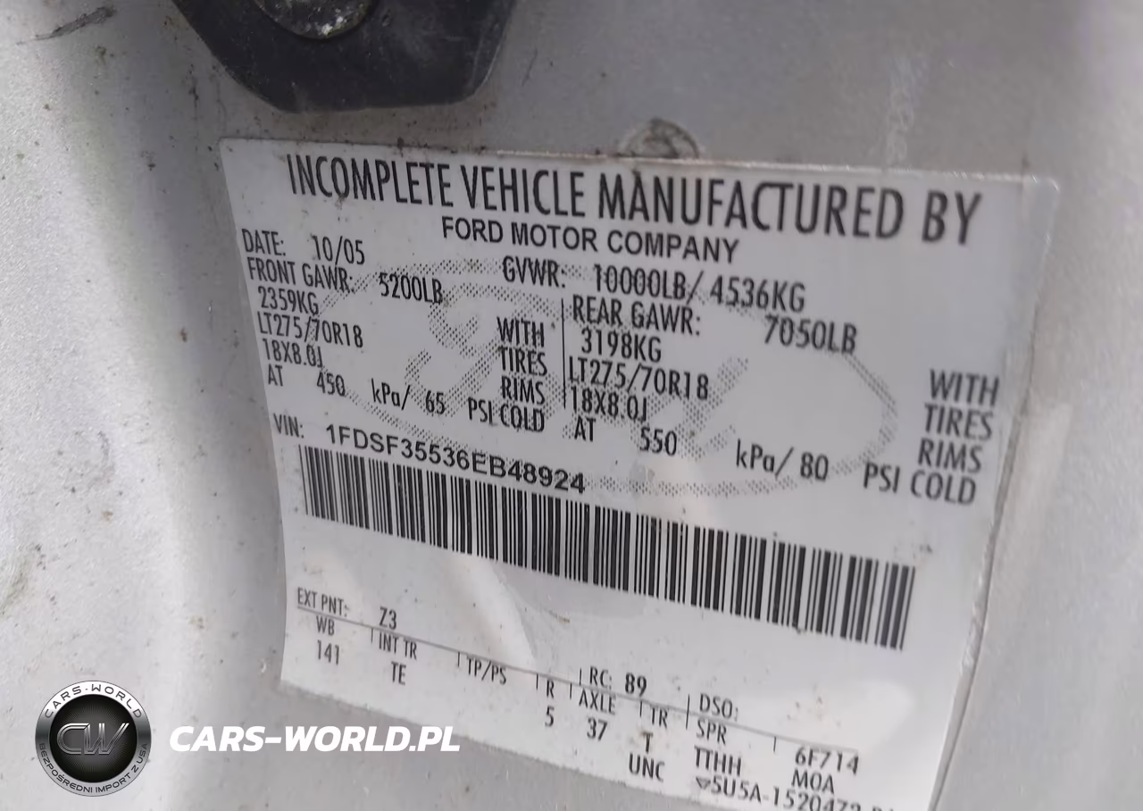 2006 Ford F-350 Chassis Xl-Xlt VIN:1FDSF35536EB48924 - 8