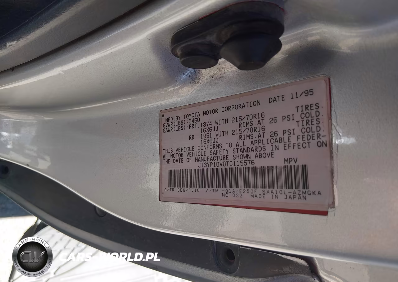 1996 Toyota Rav4 VIN:JT3YP10V0T0115576 - 9