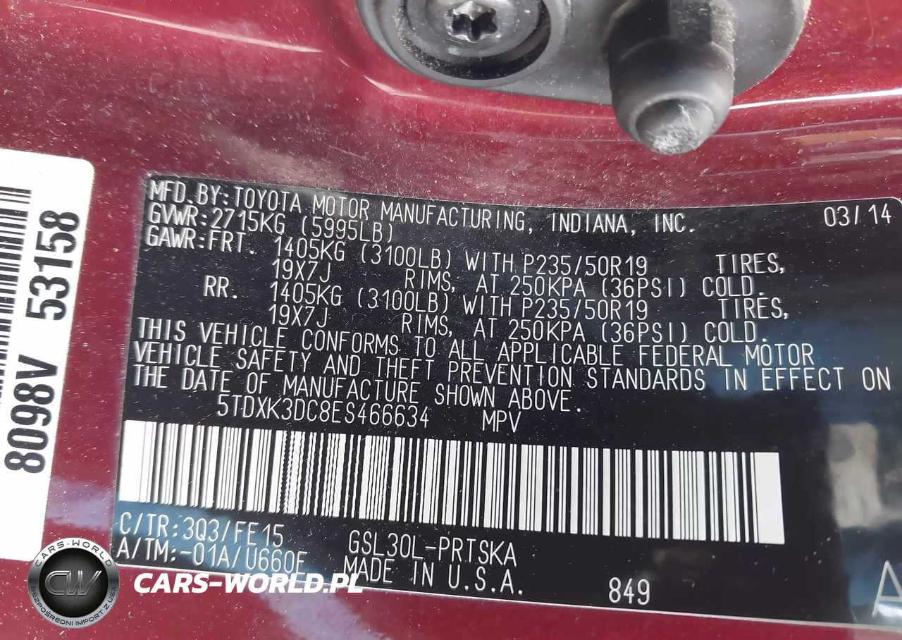 2014 Toyota Sienna Se 8 Passenger VIN:5TDXK3DC8ES466634 - 9
