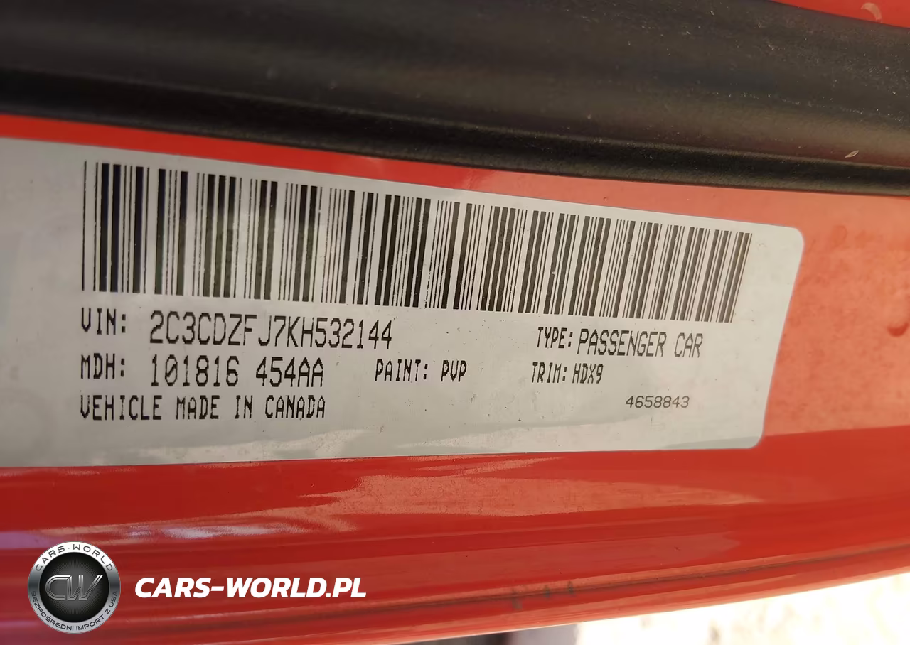 2019 Dodge Challenger R-T Scat Pack VIN:2C3CDZFJ7KH532144 - 9