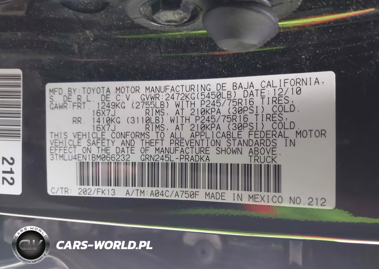 2011 Toyota Tacoma Base V6 VIN:3TMLU4EN1BM066232 - 9