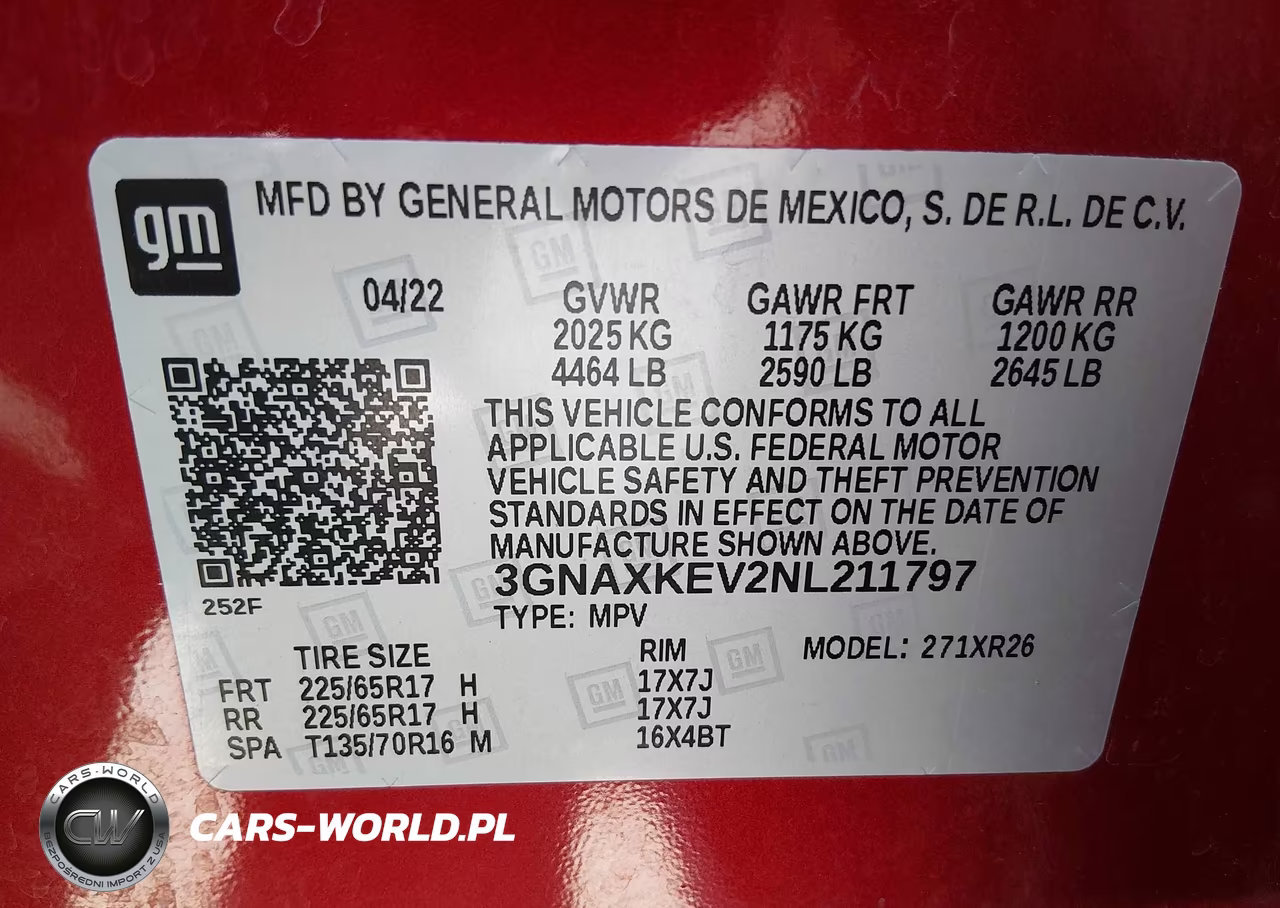 2022 Chevrolet Equinox Fwd Lt VIN:3GNAXKEV2NL211797 - 9