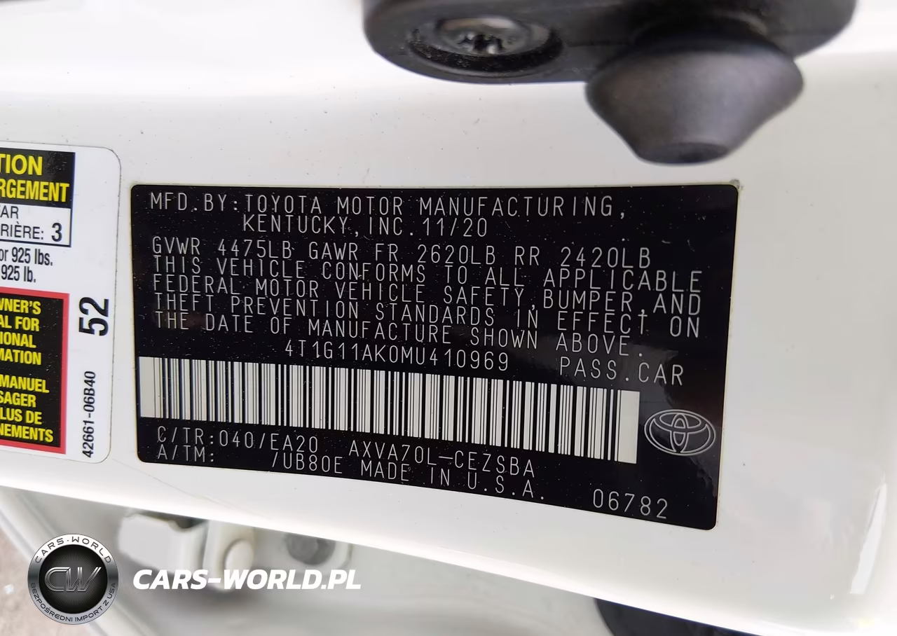 2021 Toyota Camry Se VIN:4T1G11AK0MU410969 - 9