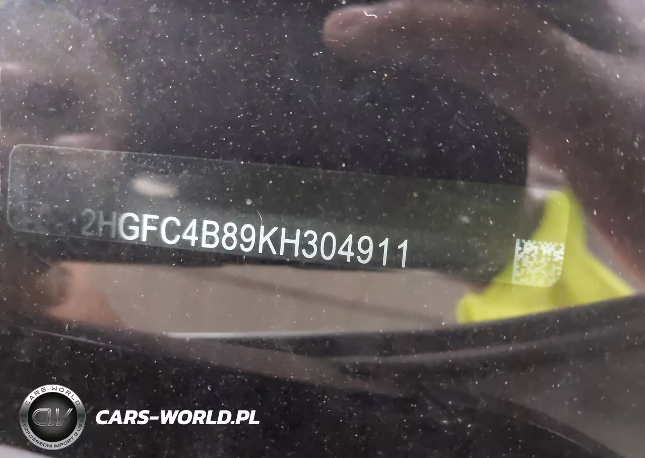 2019 Honda Civic Sport VIN:2HGFC4B89KH304911 - 9