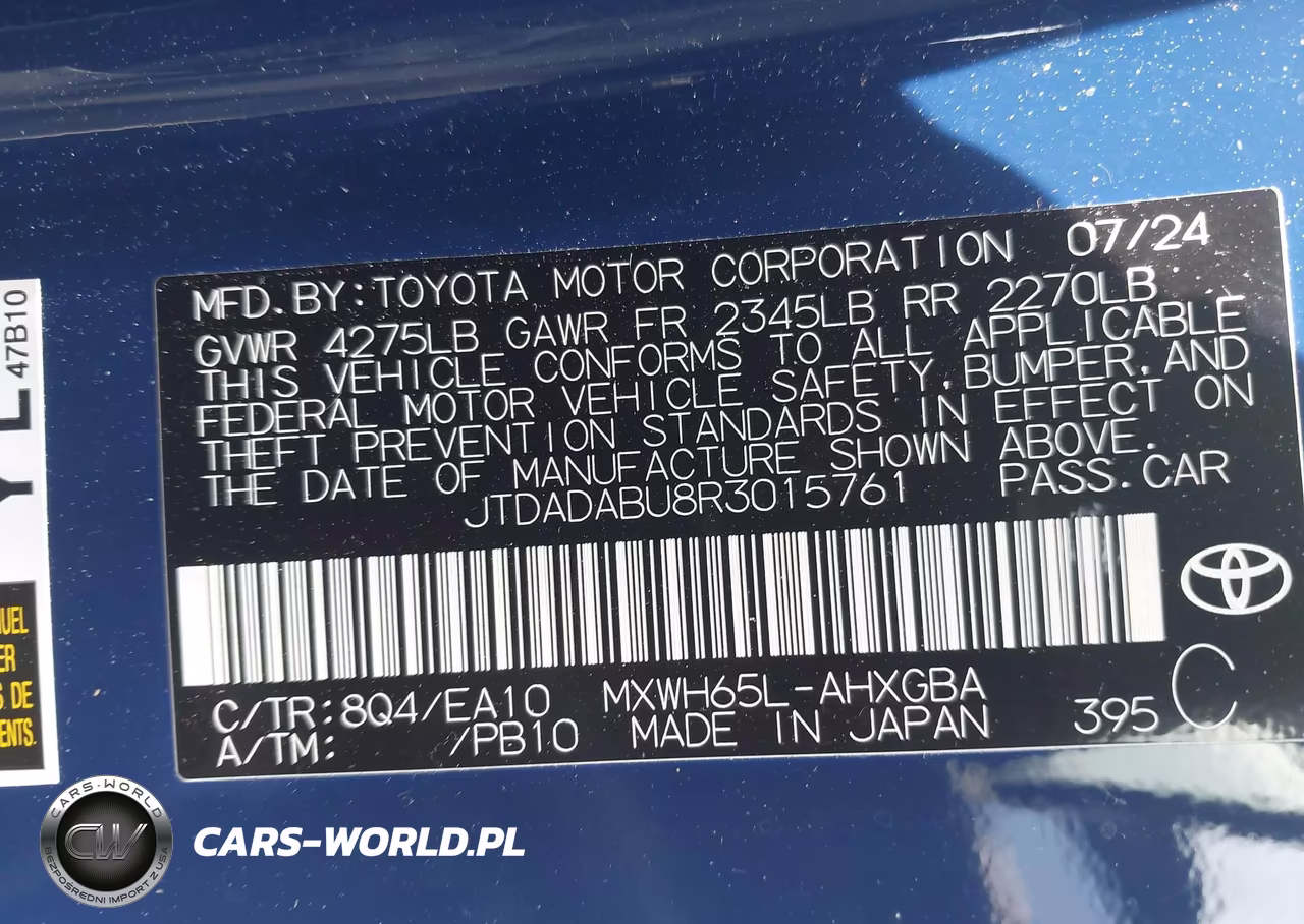 2024 Toyota Prius Xle Awd-E VIN:JTDADABU8R3015761 - 9