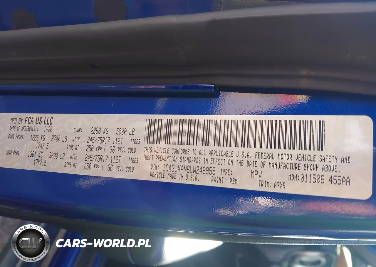 2020 Jeep Wrangler Sport S 4X4 VIN:1C4GJXAN6LW246955 - 7