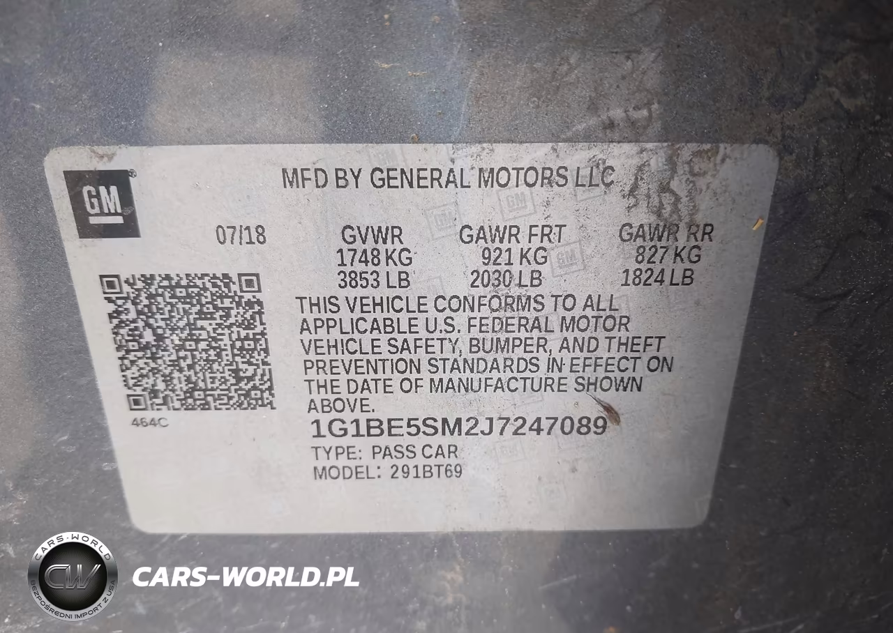 2018 Chevrolet Cruze Lt Auto VIN:1G1BE5SM2J7247089 - 9