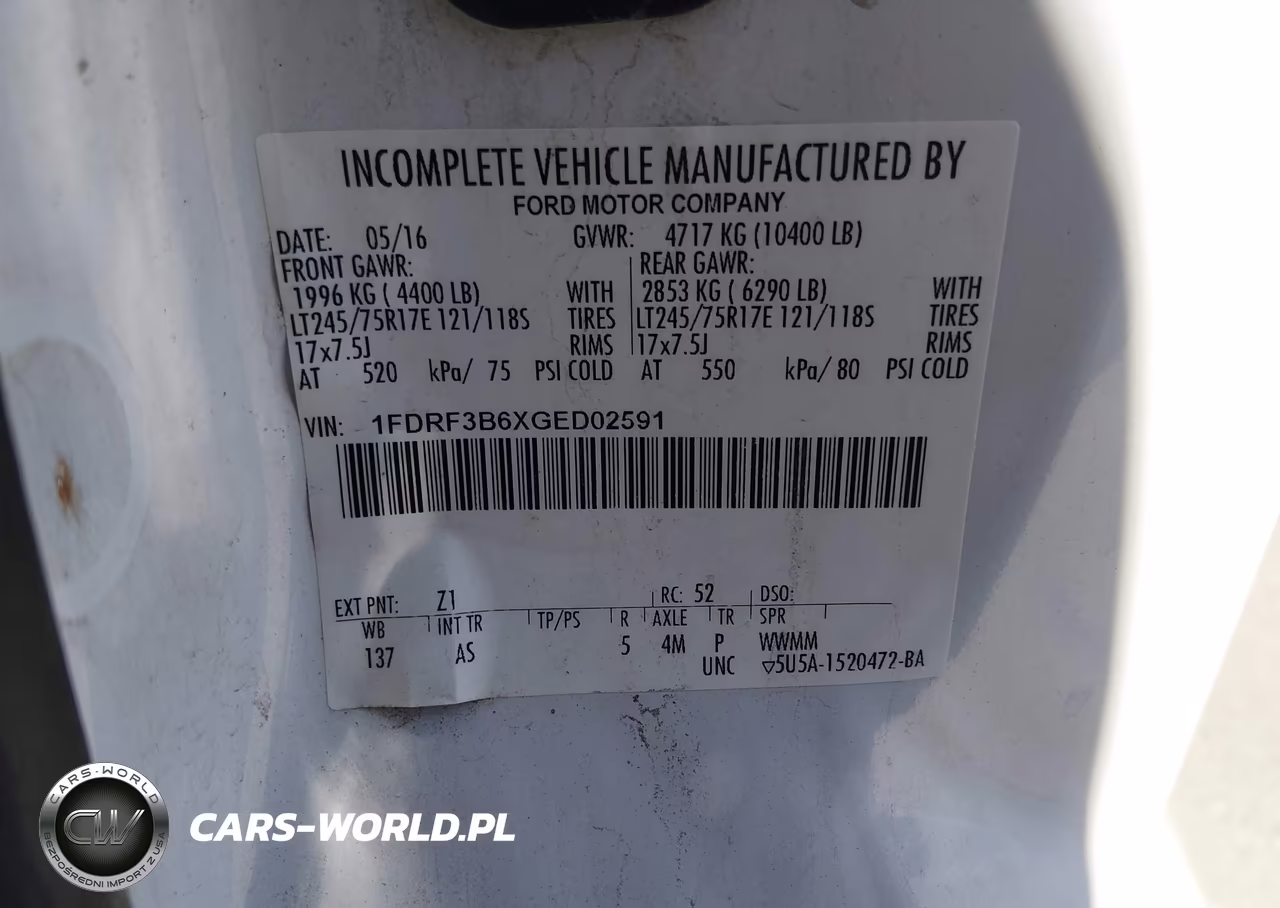 2016 Ford F-350 Xl VIN:1FDRF3B6XGED02591 - 9