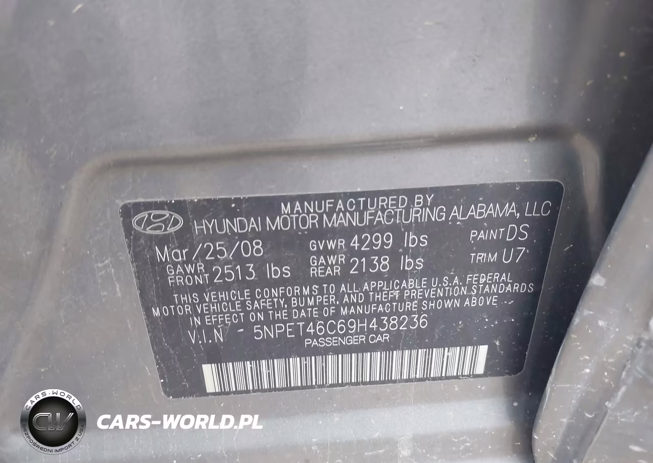 2009 Hyundai Sonata Gls VIN:5NPET46C69H438236 - 9