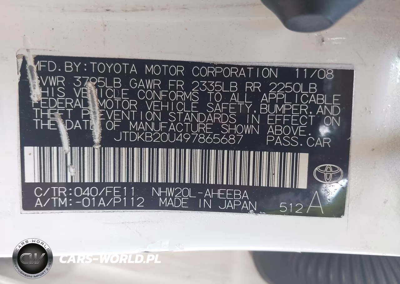 2009 Toyota Prius VIN:JTDKB20U497865687 - 9
