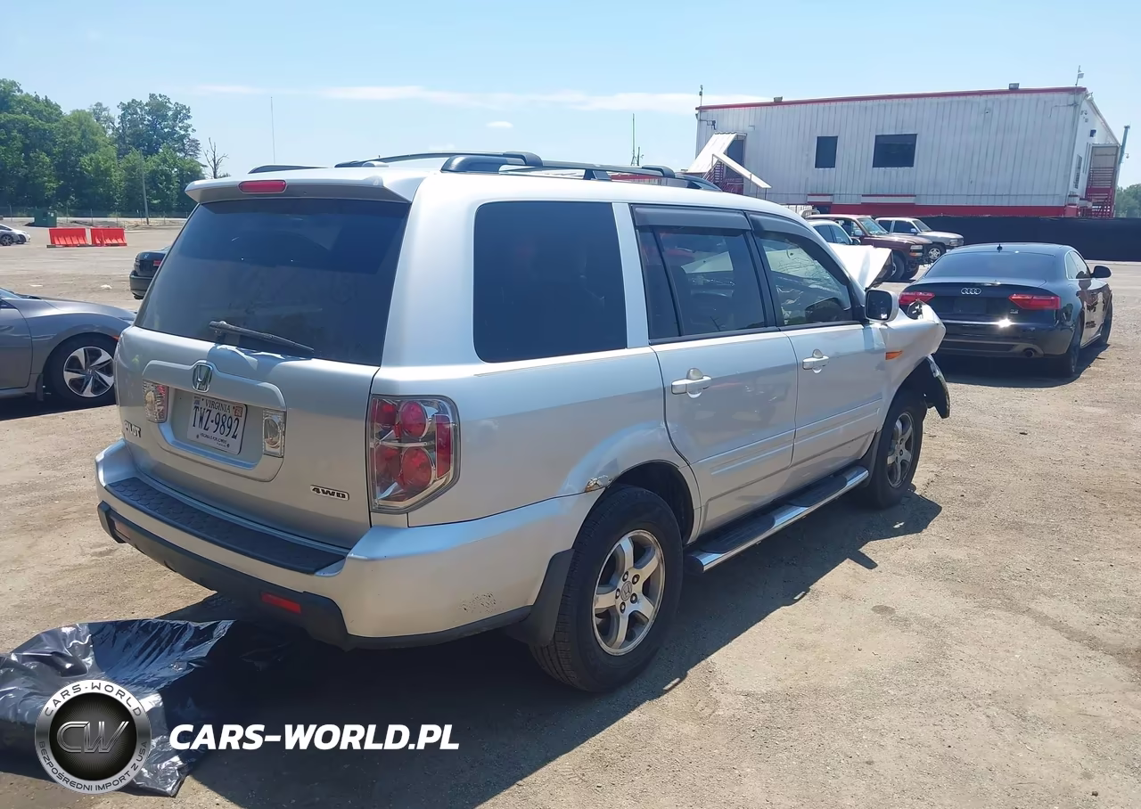 2007 Honda Pilot Ex-L VIN:2HKYF185X7H523398 - 4