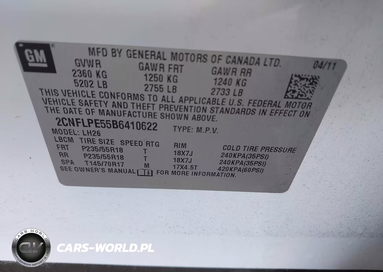 2011 Chevrolet Equinox Lt W-2Lt VIN:2CNFLPE55B6410622 - 9