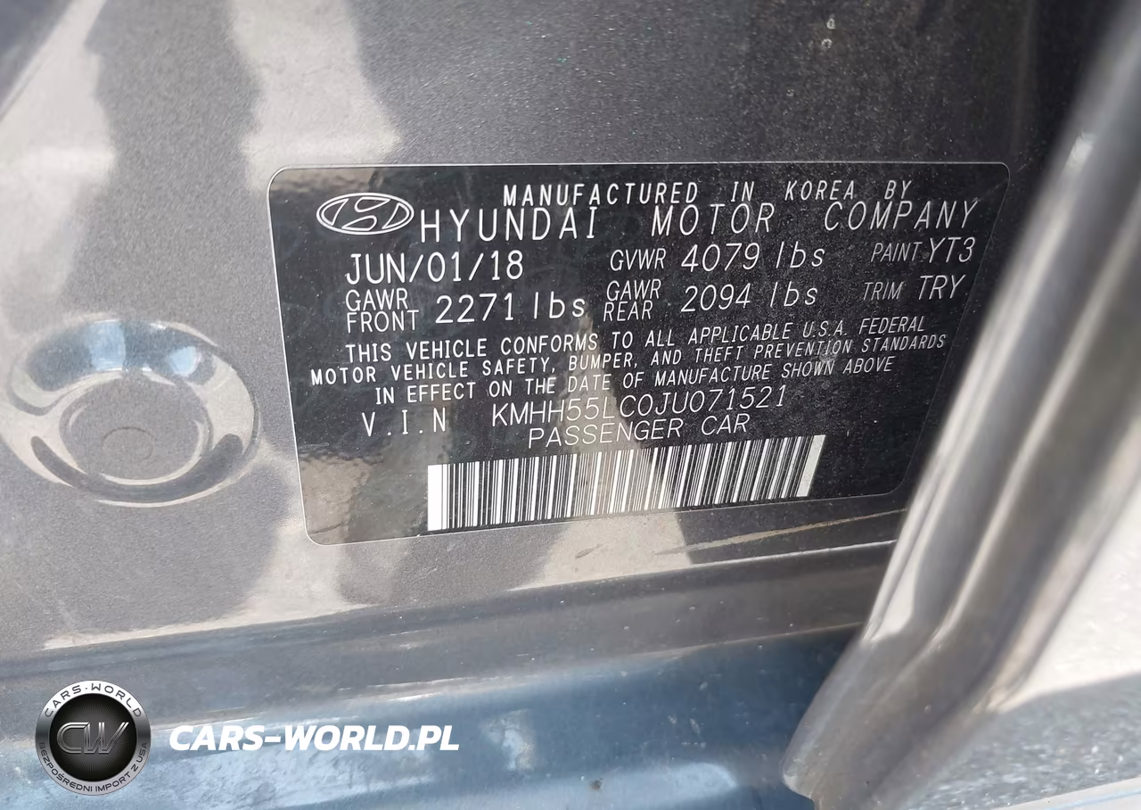 2018 Hyundai Elantra Gt Sport VIN:KMHH55LC0JU071521 - 9