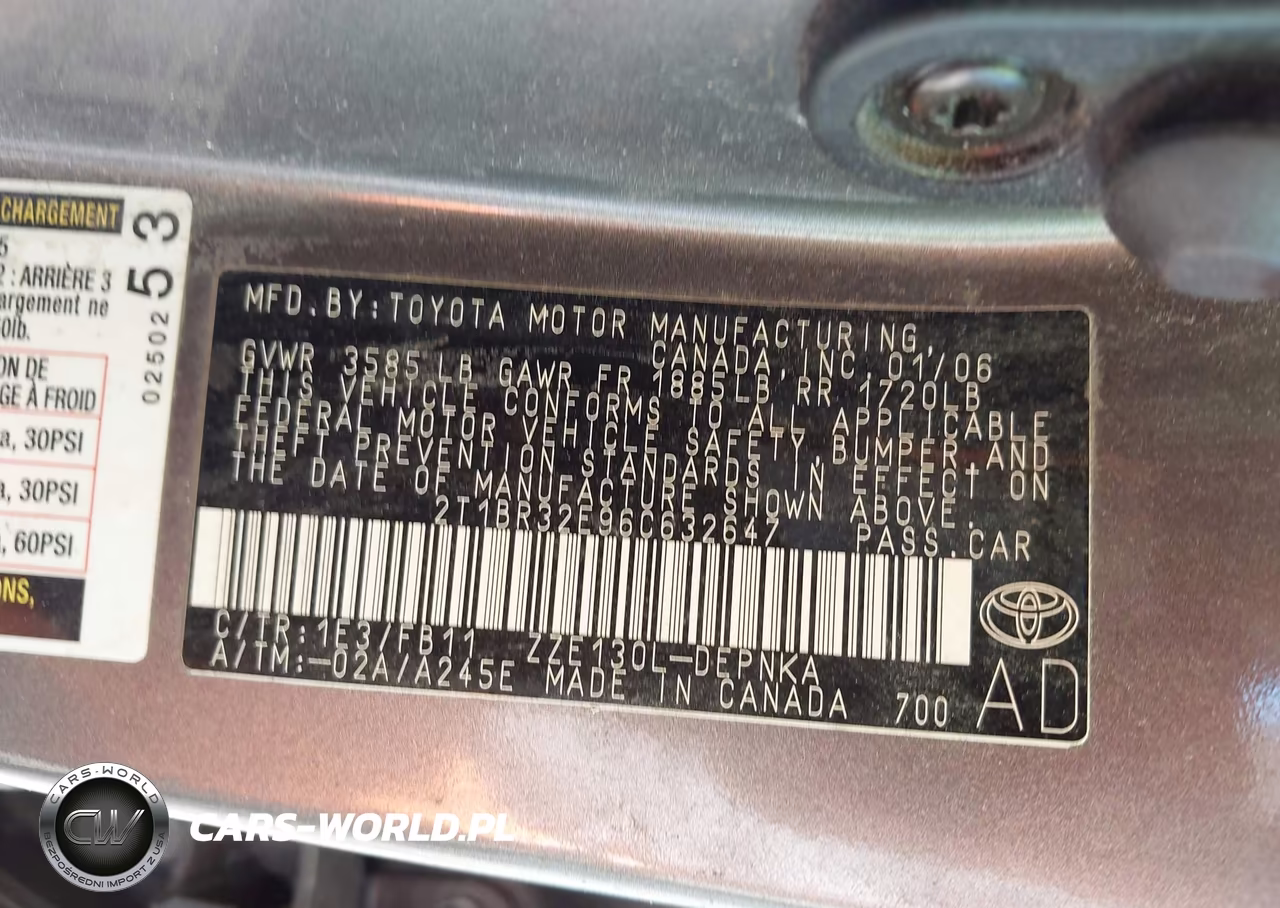 2006 Toyota Corolla Le VIN:2T1BR32E96C632647 - 9