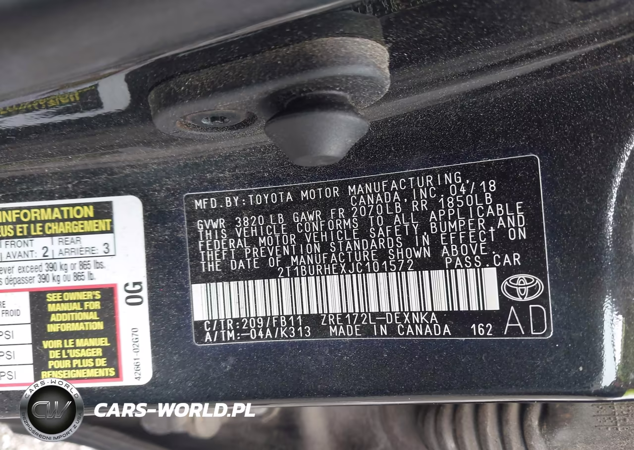 2018 Toyota Corolla Le VIN:2T1BURHEXJC101572 - 9