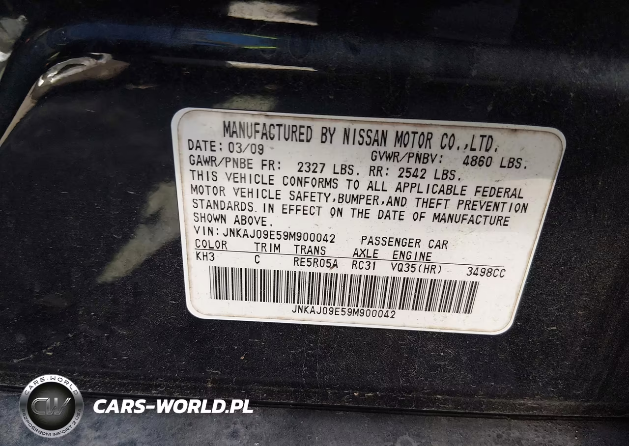 2009 Infiniti Ex35 Journey VIN:JNKAJ09E59M900042 - 9