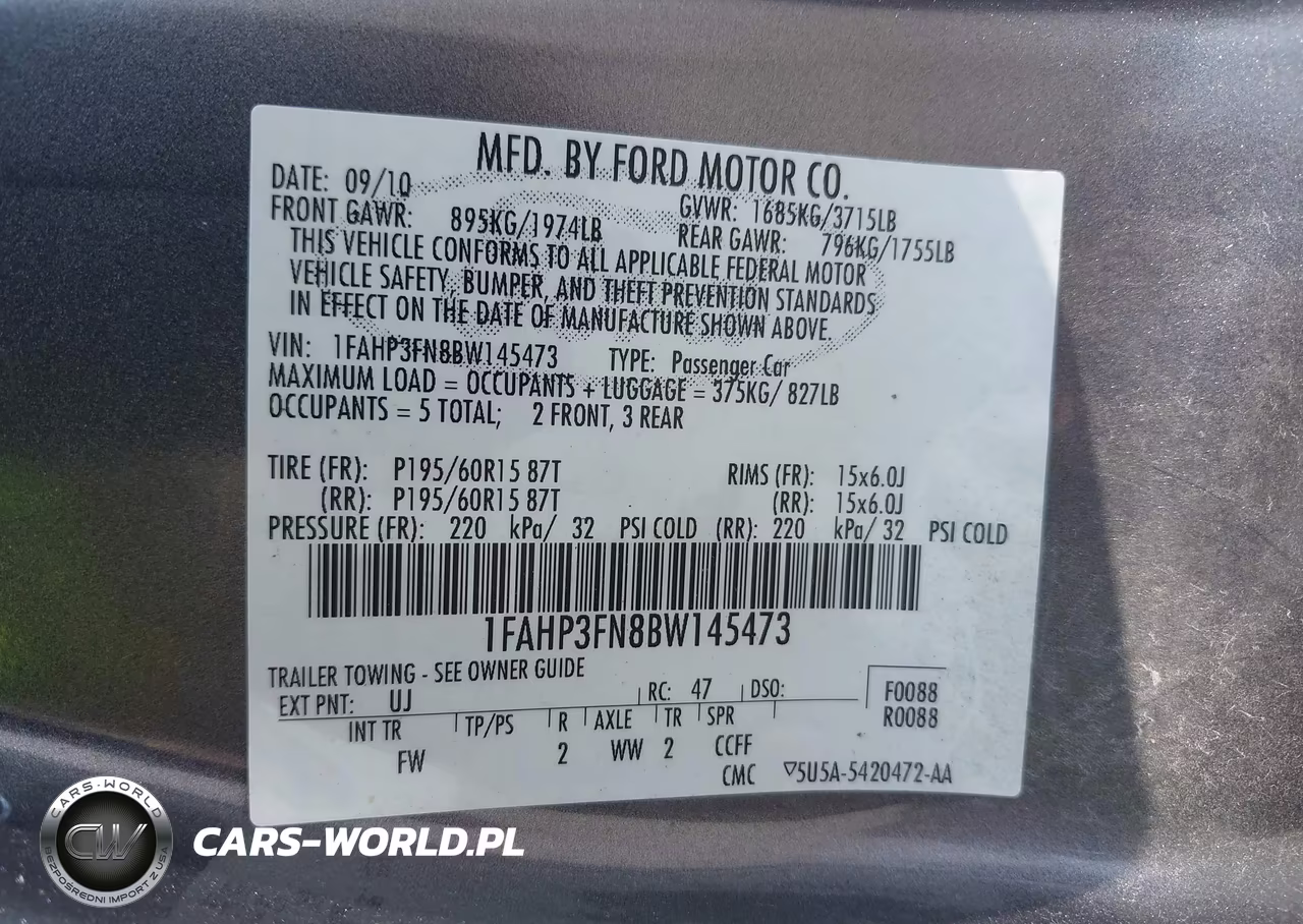 2011 Ford Focus Se VIN:1FAHP3FN8BW145473 - 9