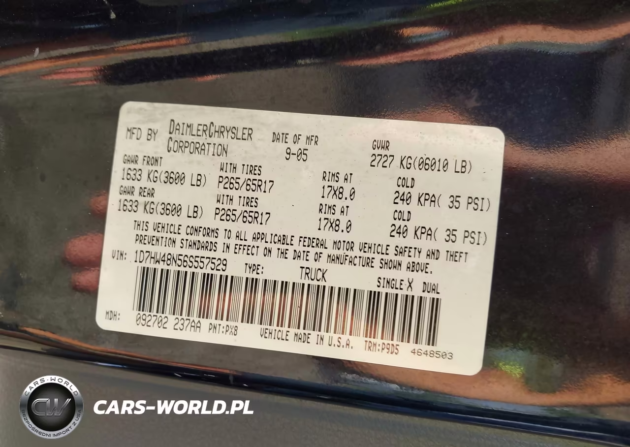 2006 Dodge Dakota Slt VIN:1D7HW48N56S557529 - 9
