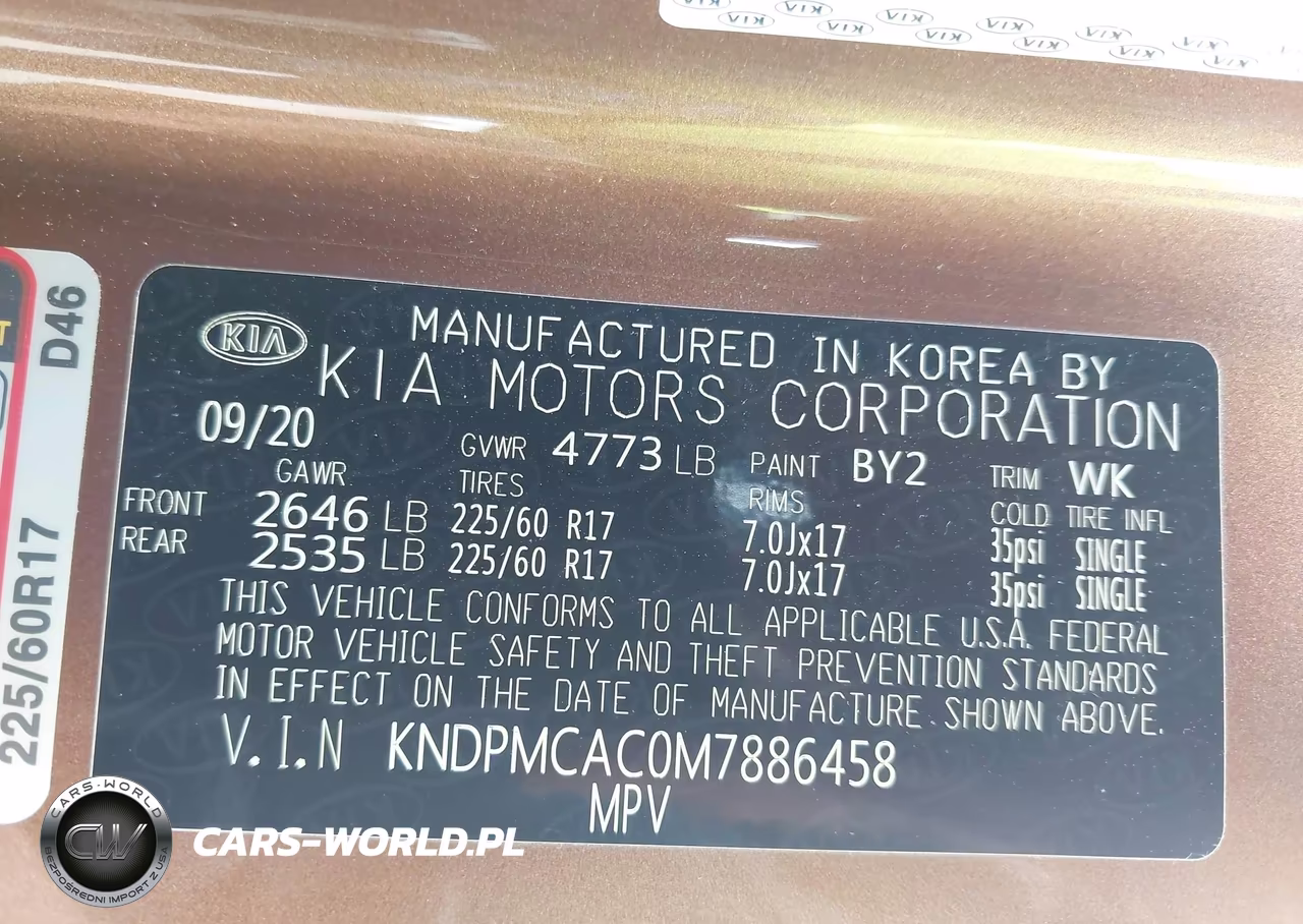 2021 Kia Sportage Lx VIN:KNDPMCAC0M7886458 - 9