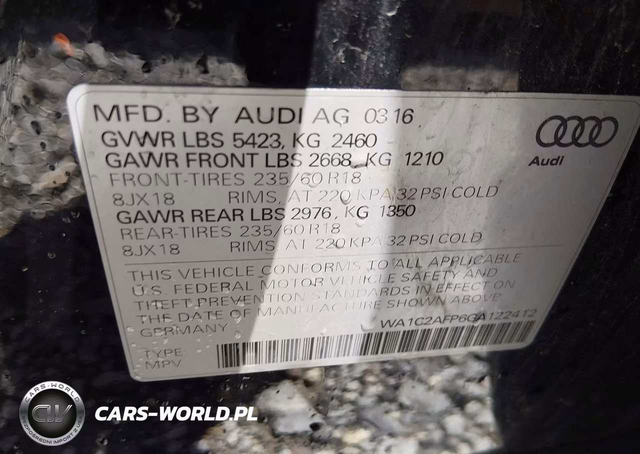2016 Audi Q5 2.0T Premium VIN:WA1C2AFP6GA122412 - 9